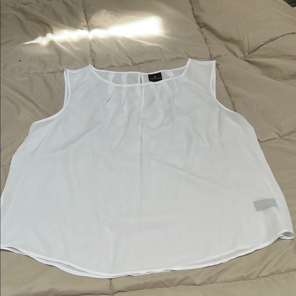 Worthington White Relaxed Tank Top